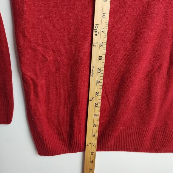 US Polo Assn. V-Neck Sweater Men's L Red Pullover Long Sleeves Embroidered Logo - Picture 7 of 10